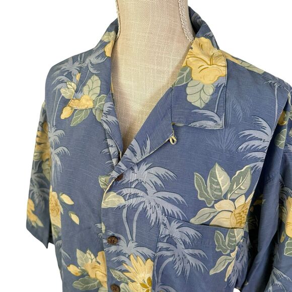 Tommy Bahama Floral Hawaiian 100% Silk Short Sleeve Button Shirt Size XL - Picture 2 of 6